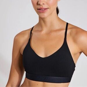 Nike Indy Dri-Fit Black Strappy Sports Bra S Medium Support Listing for Charity